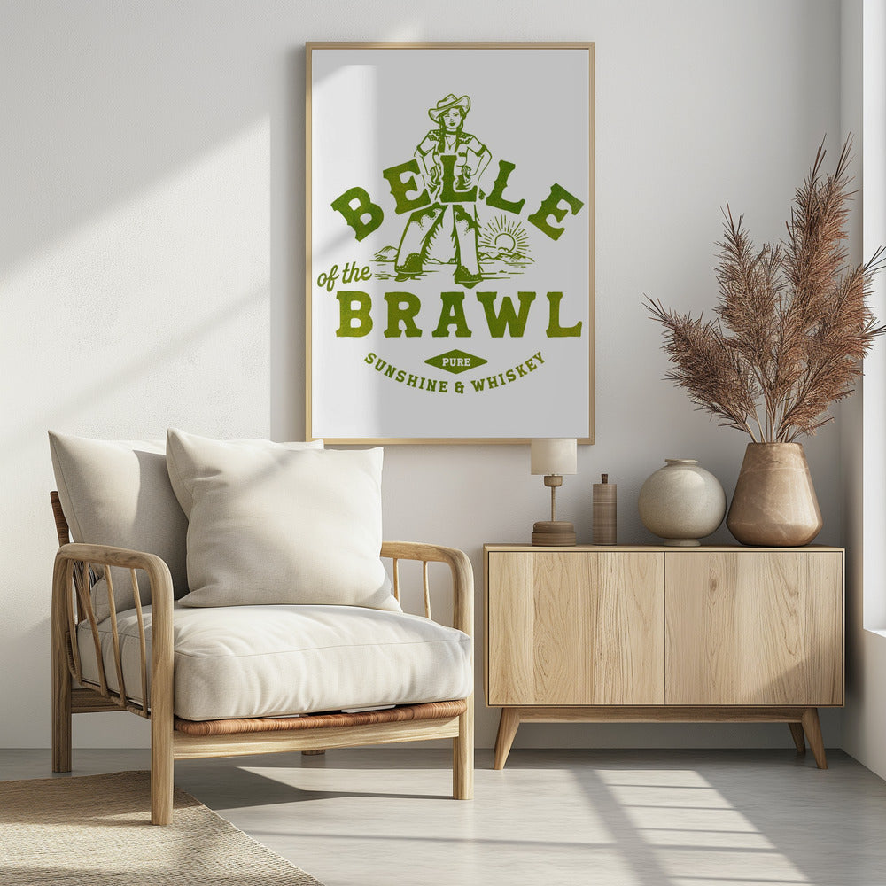 Belle Of The Brawl Cowgirl Wall Art | Poster