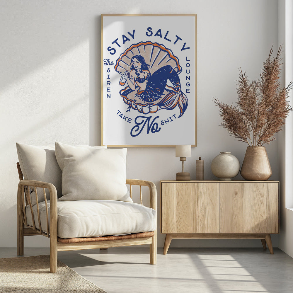 Stay Salty Siren Lounge Pin-Up Meerjungfrau | Poster
