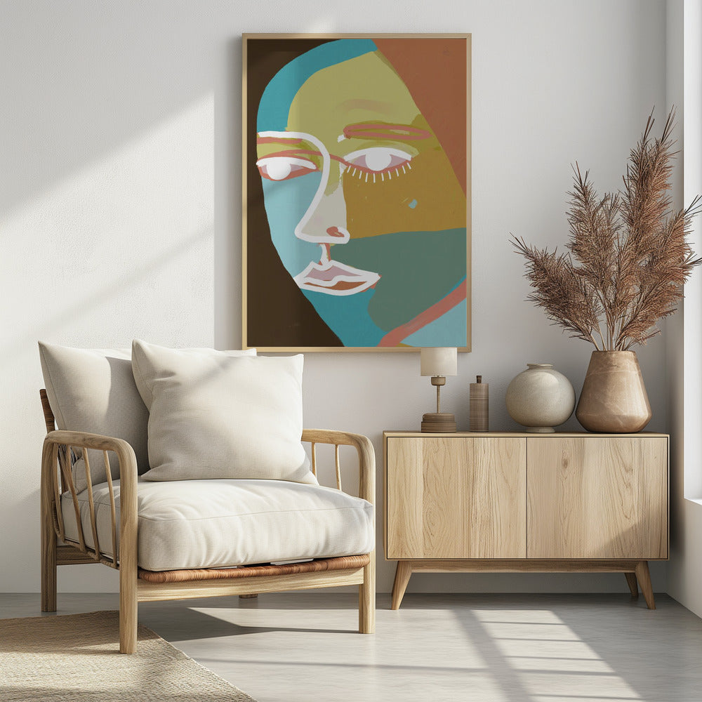 Abstract line face | Poster
