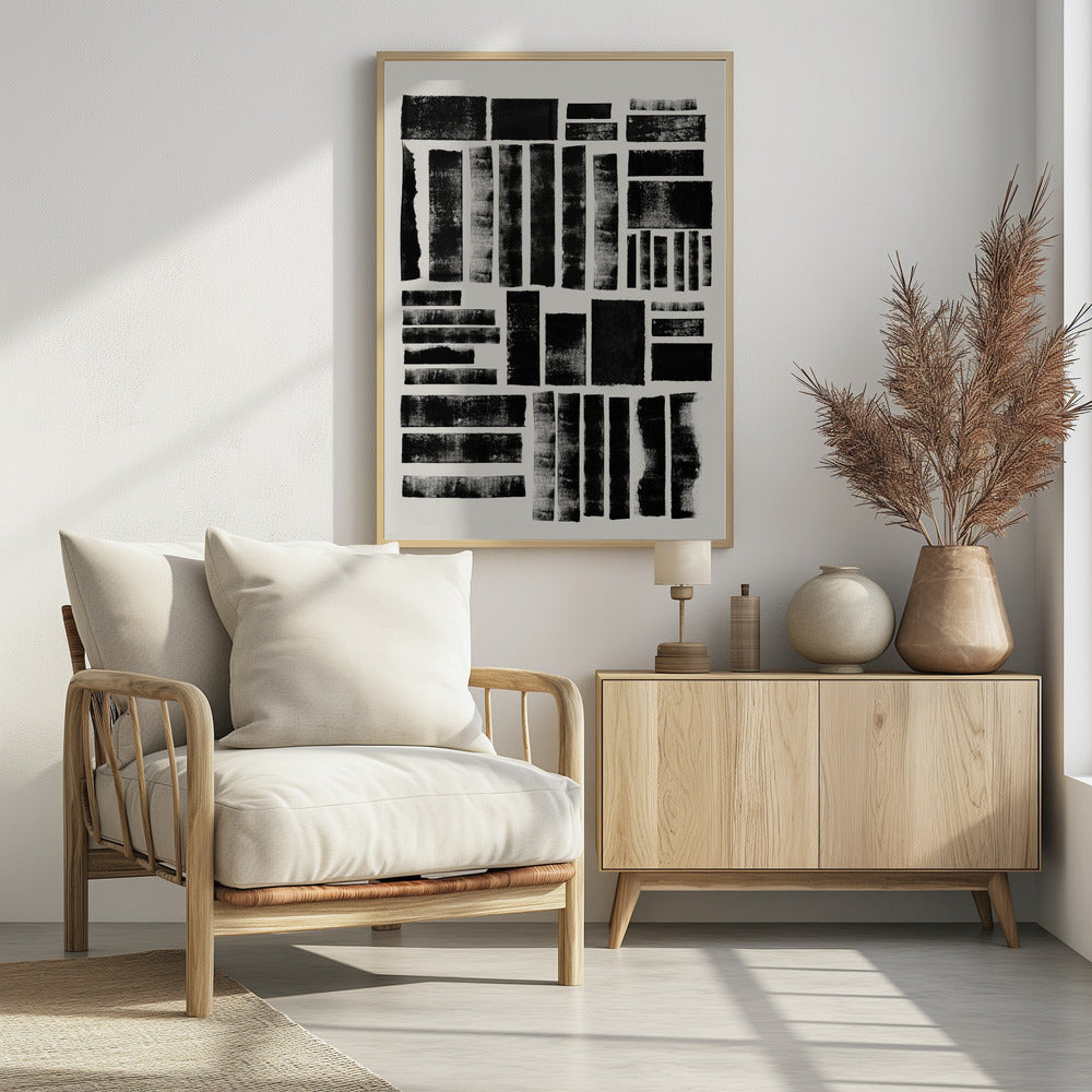 Monochrome Blöcke | Poster