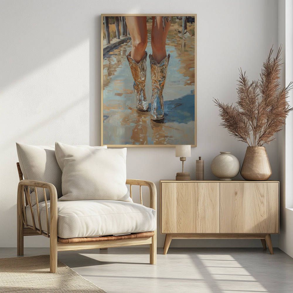 Silbernes Cowgirl | Poster