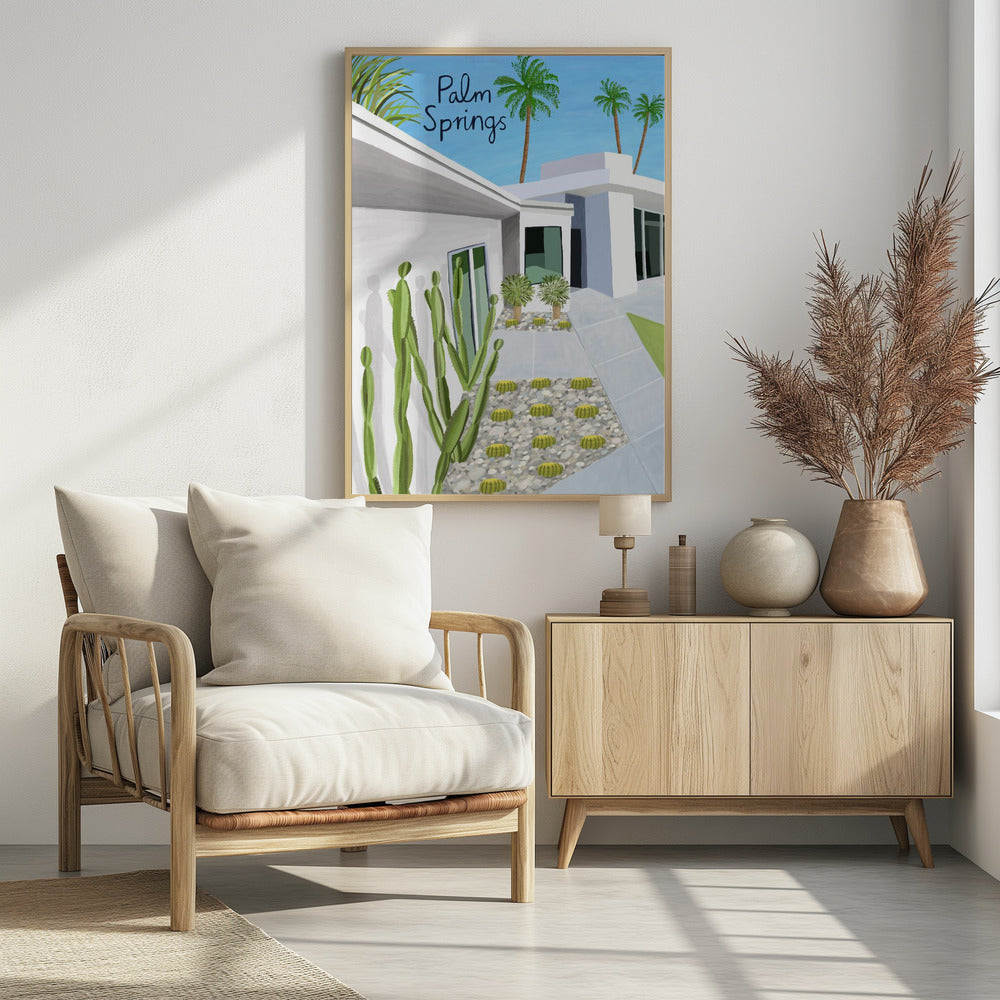 Moderne Architektur in Palm Springs von der Künstlerin Carla Daly | Poster