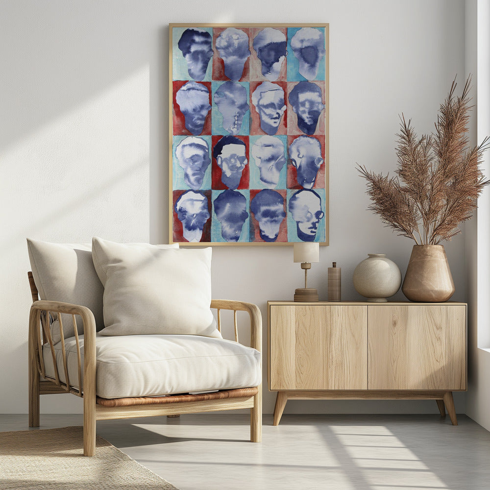Aldo Red Blue 4x4 | Poster