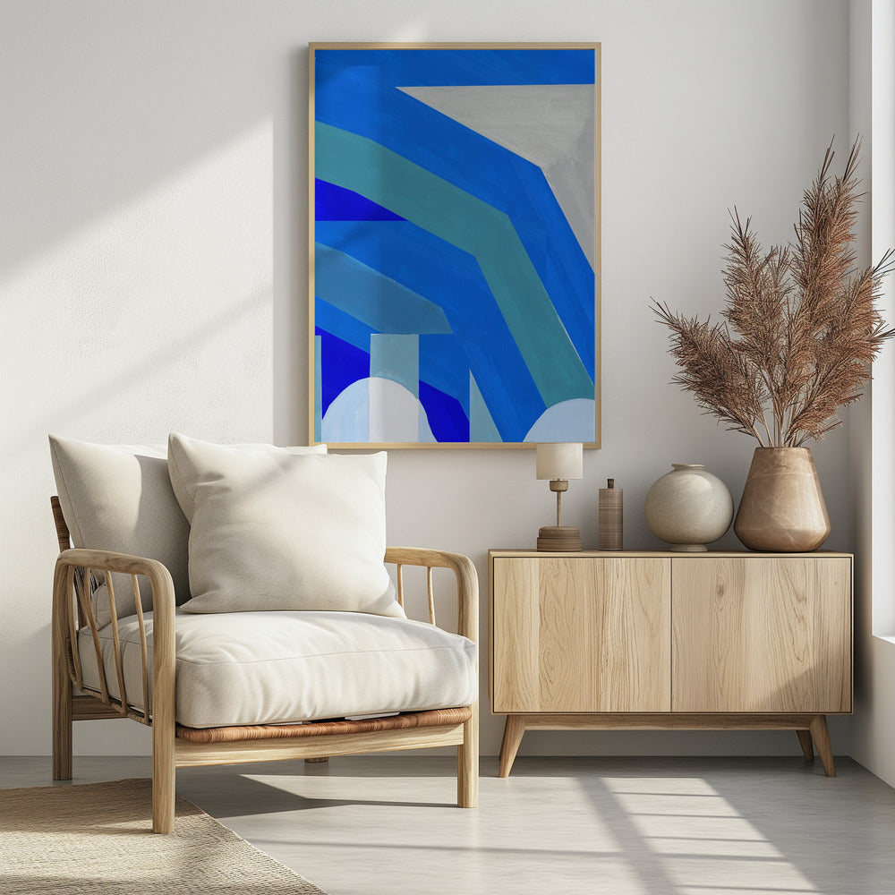 Blaue französische Streifen 1 | Poster