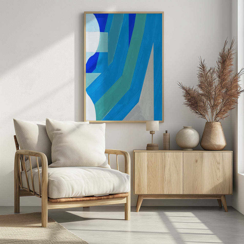 Blaue französische Streifen 2 | Poster