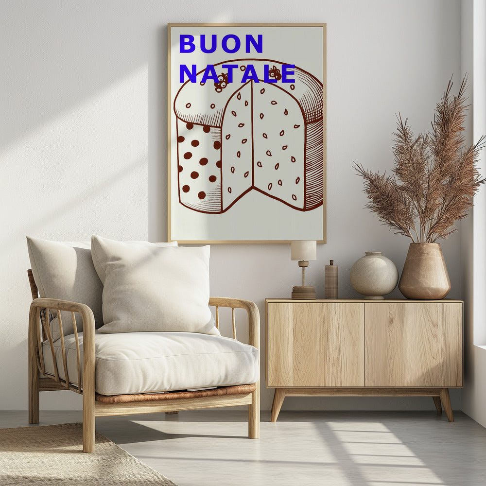 Schleifen und Kugeln: Buon Natale | Poster