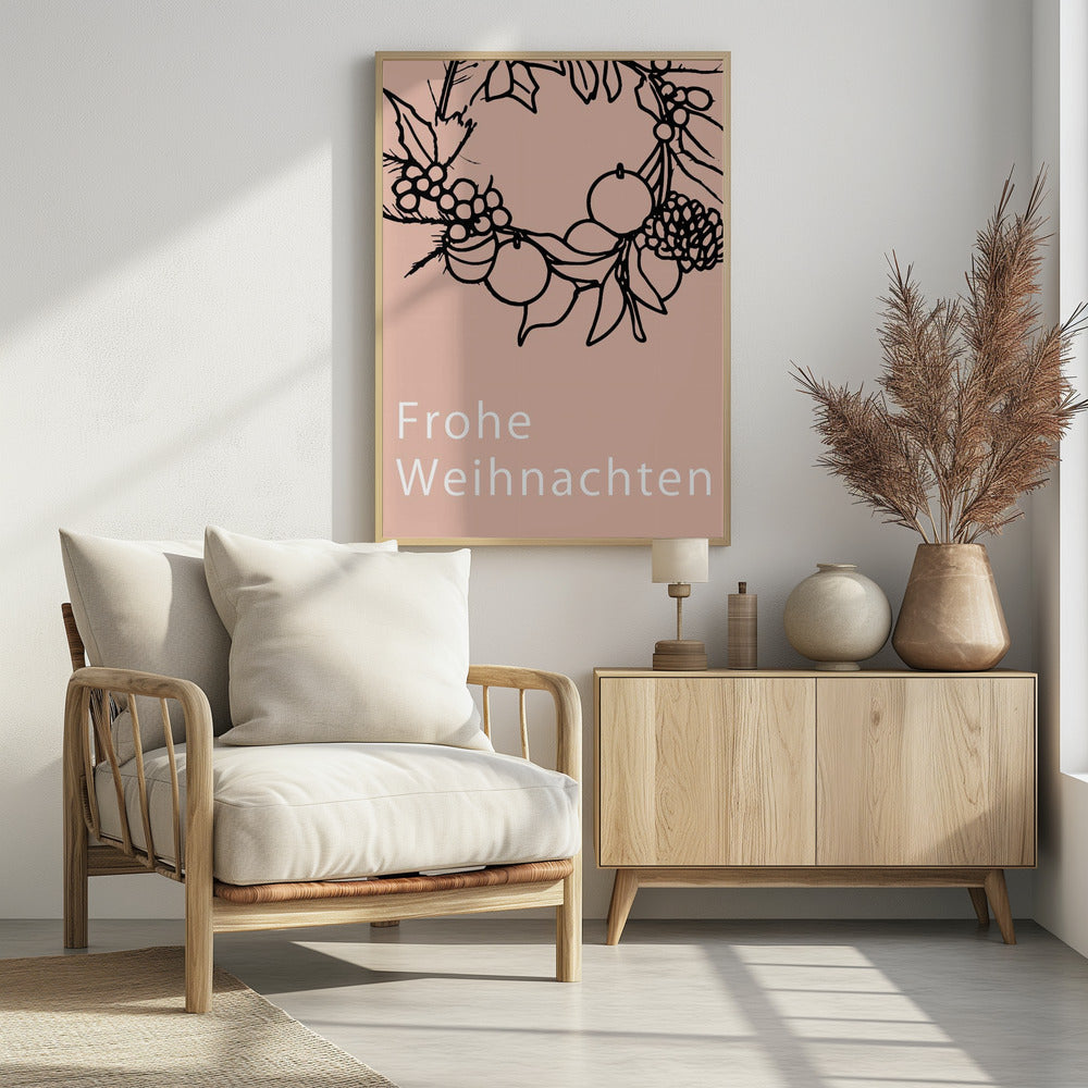 Schleifen und Kugeln: Frohe Weihnachten Weihnachten | Poster