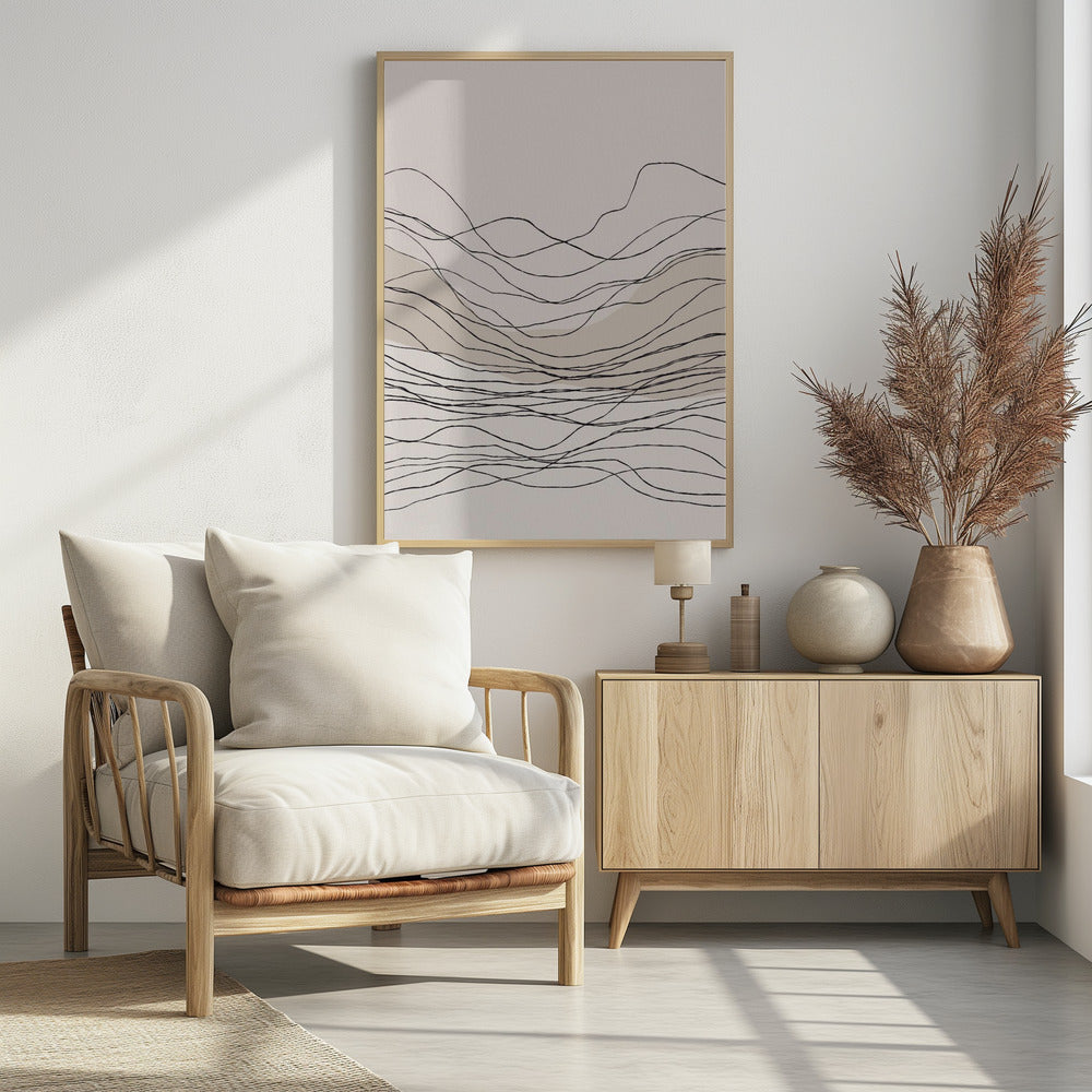 Ruhige Linienwellen | Poster