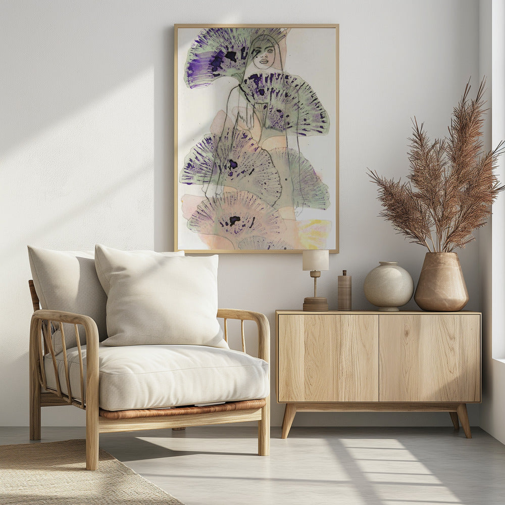 Ginko-Blätter-Radierung | Poster