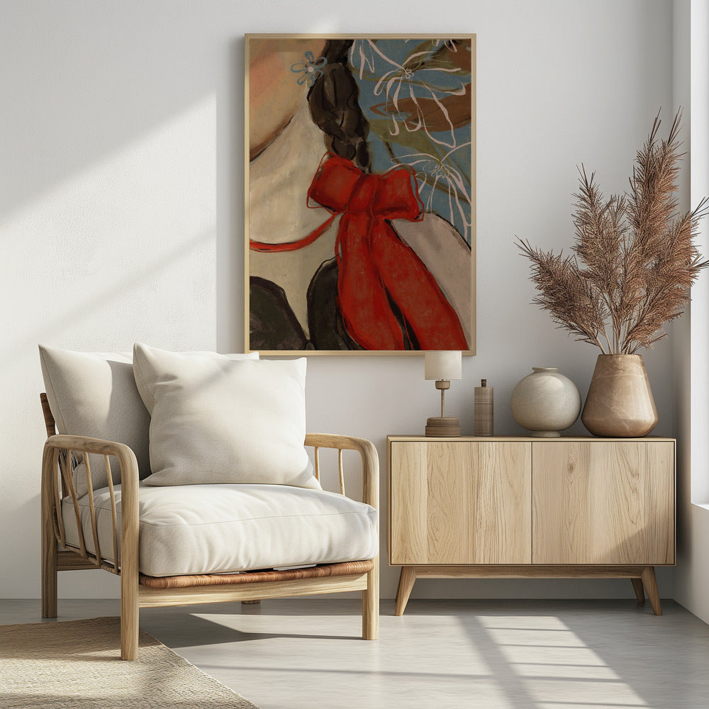 Scharlachrote Schleife Eleganz | Poster