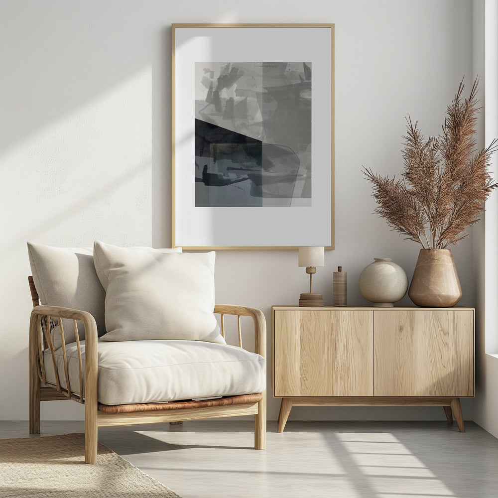 Abstrakte monochrome Lasur 1 | Poster