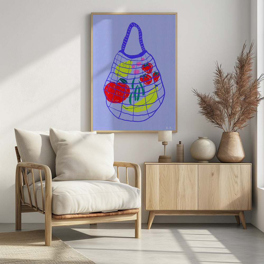 Einkaufstasche Blau | Poster