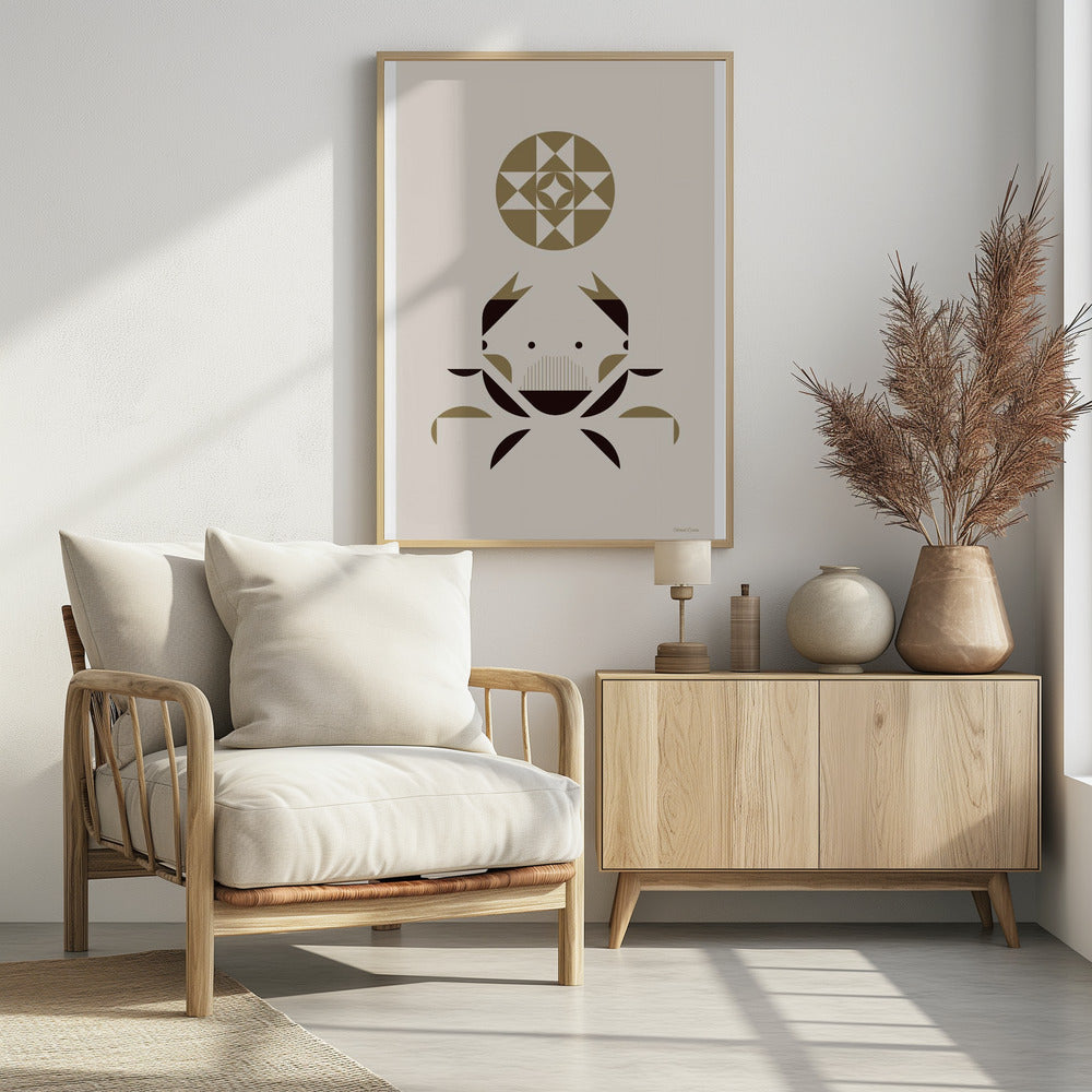Golden Animals - Geisterkrabbe (Weiß) | Poster