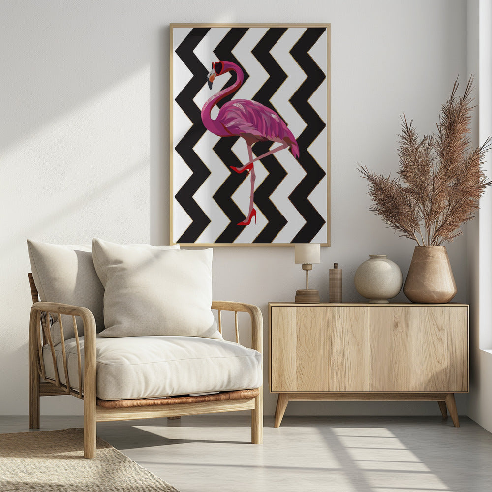 Flamingo Heels Zickzack | Poster