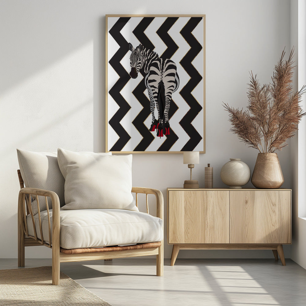 Zebra Heels Zickzack | Poster