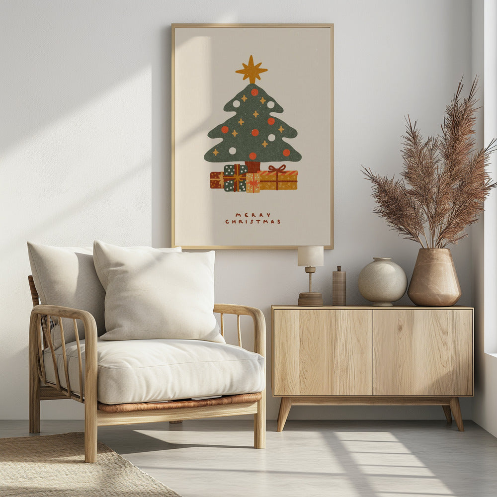 Weihnachtsbaum mit Geschenken | Poster