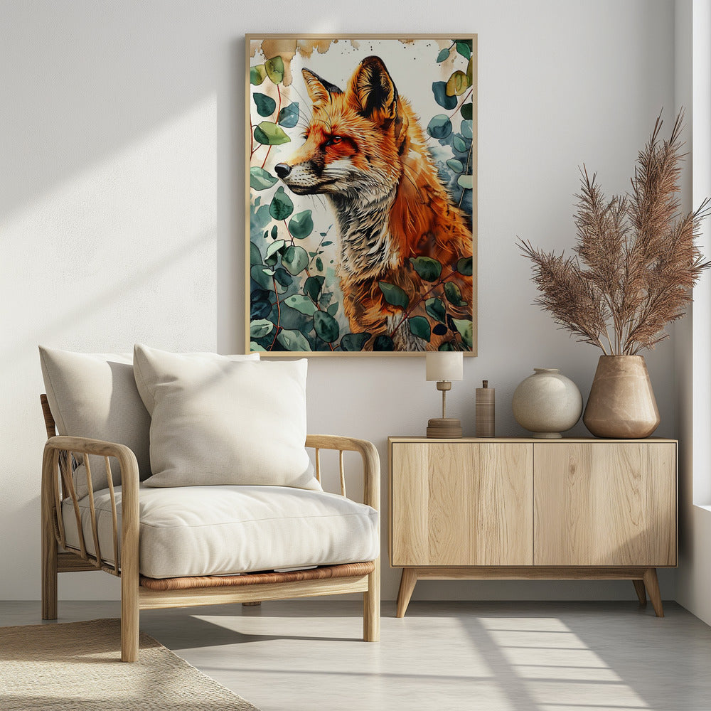 Tier Aquarell Kunst Fuchs 10 | Poster