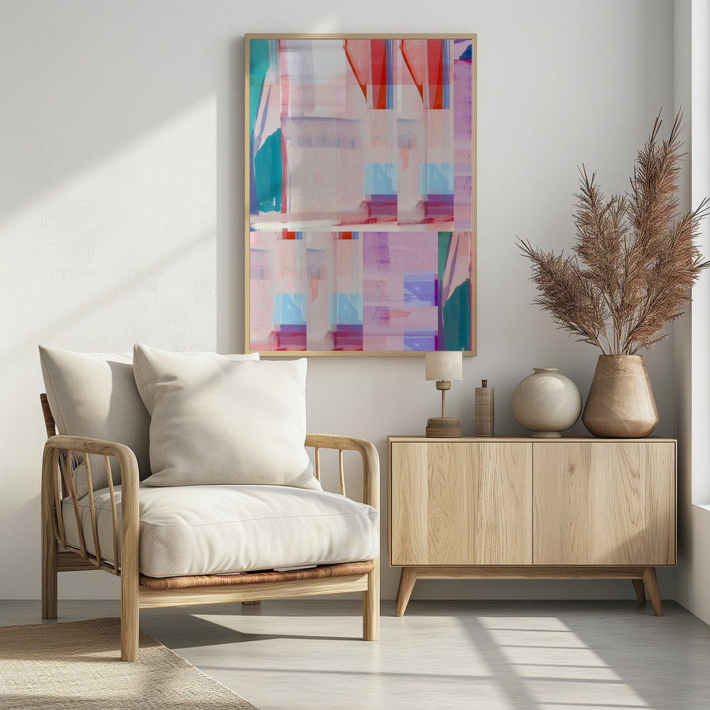 Blau-rosa Formen Nr. 1 | Poster