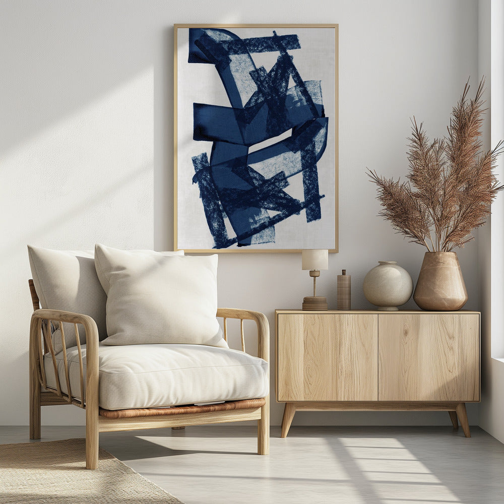 Abstrakte blaue Struktur 2 | Poster