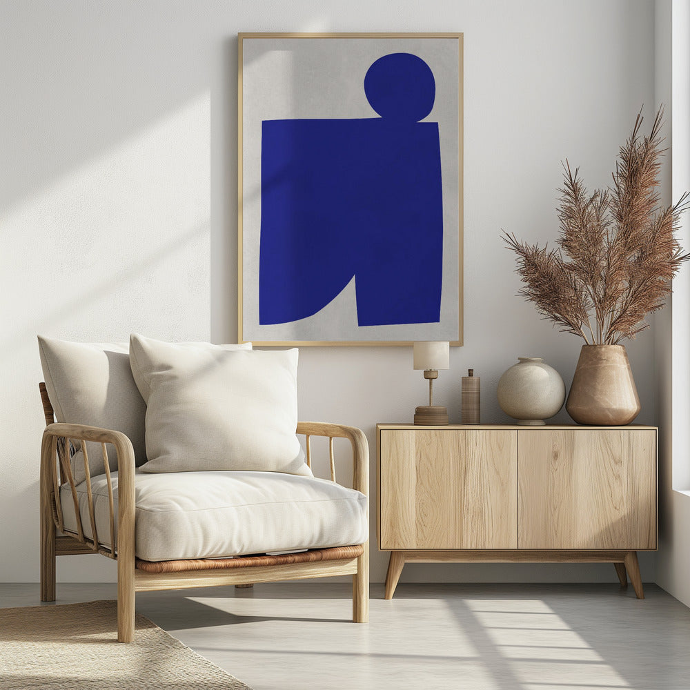 Blau-weiße Kunst 1 | Poster