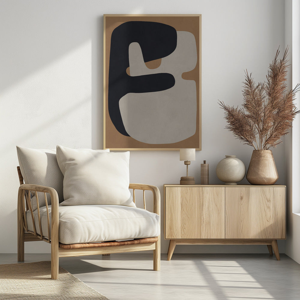 Braune und schwarze Kunst 1 | Poster