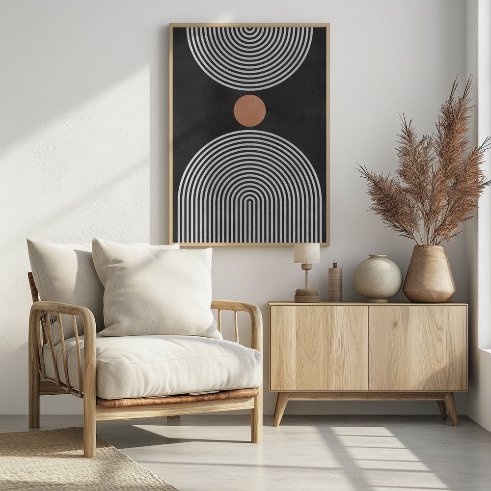 Circles on black background 5 | Poster