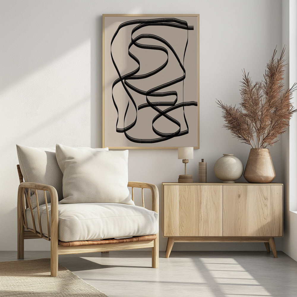 Labyrinth mit fließenden Linien | Poster
