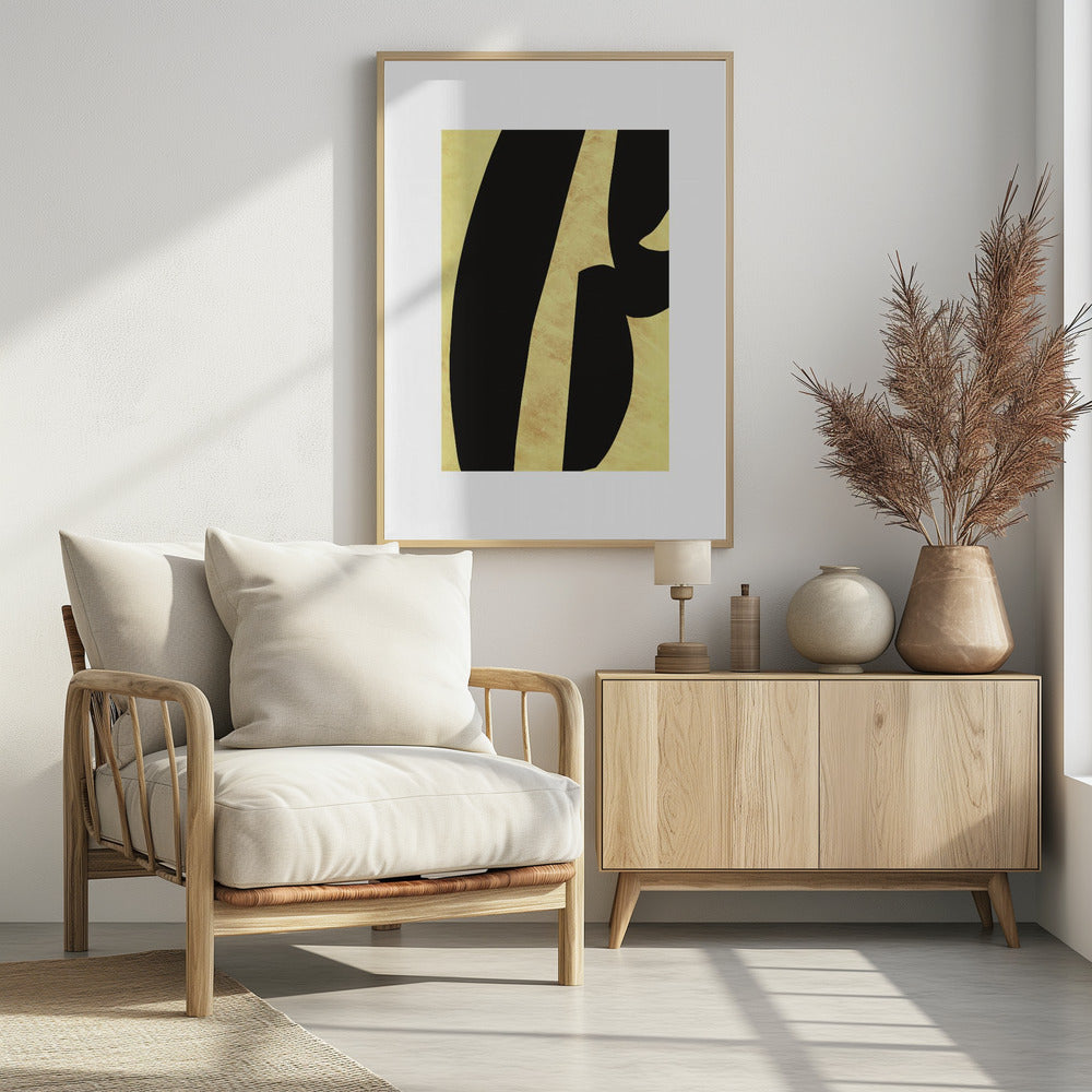Abstrakte schwarze Formen Druck Nr. 5 | Poster