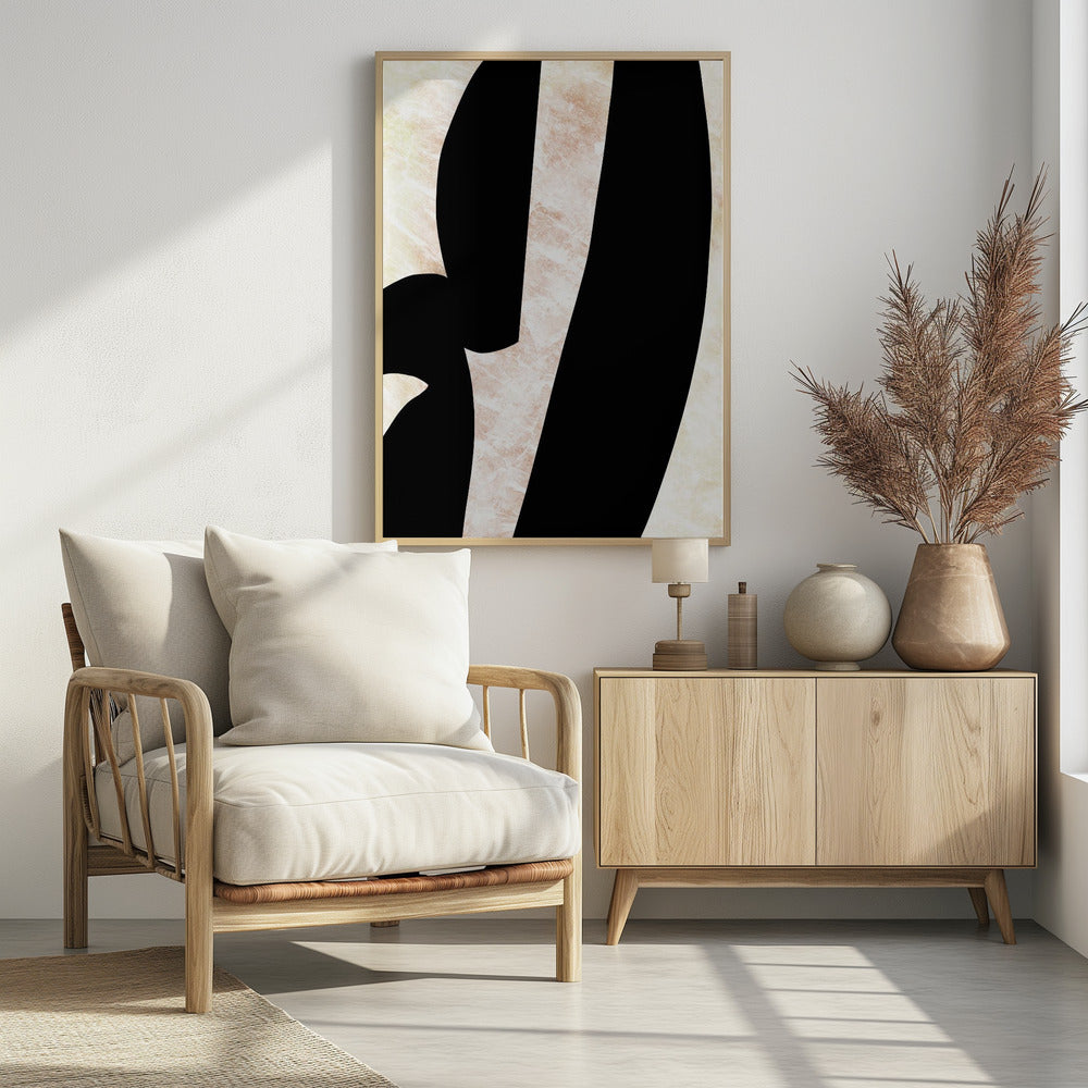 Abstrakte schwarze Formen Druck Nr. 6 | Poster