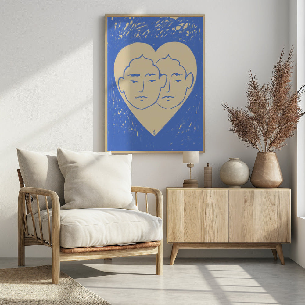 Two Abstract Faces | Poster