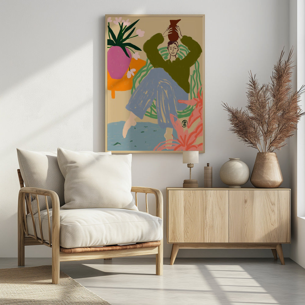 Frau mit Gefäß | Poster