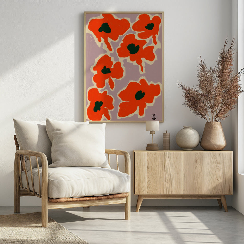 Vibrant Poppy Flowers | Poster