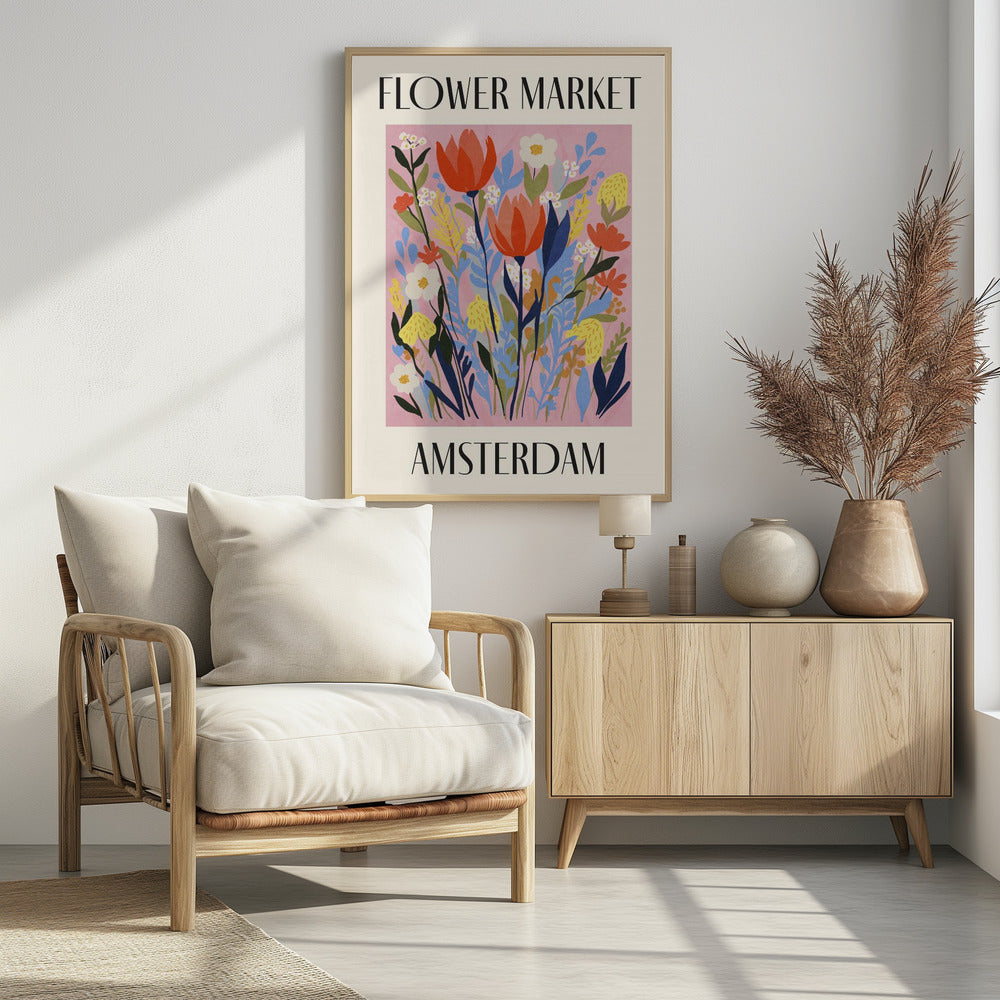 Blumenmarkt Amsterdam Niederlande | Poster