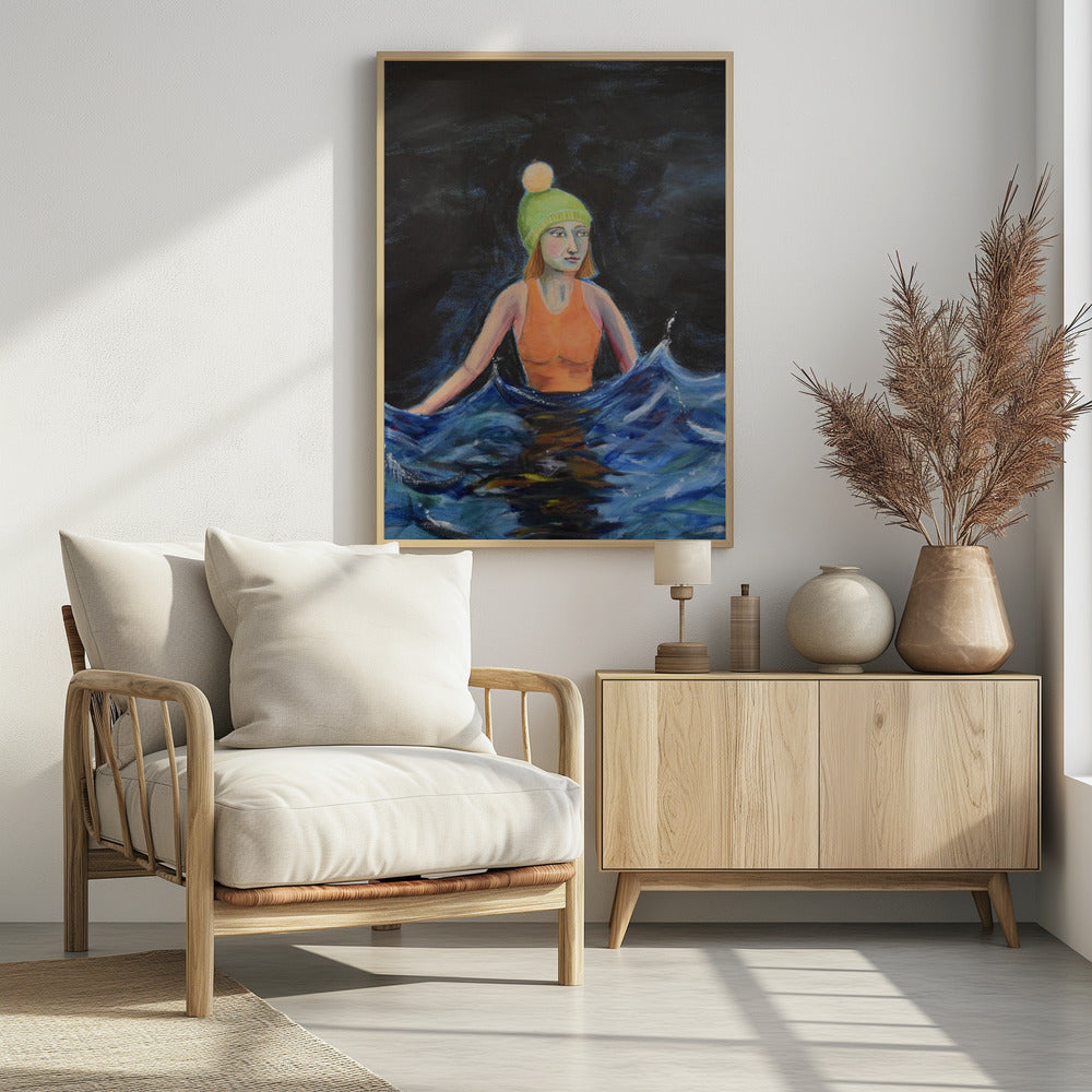 Wild Swimming in Ocean | Poster