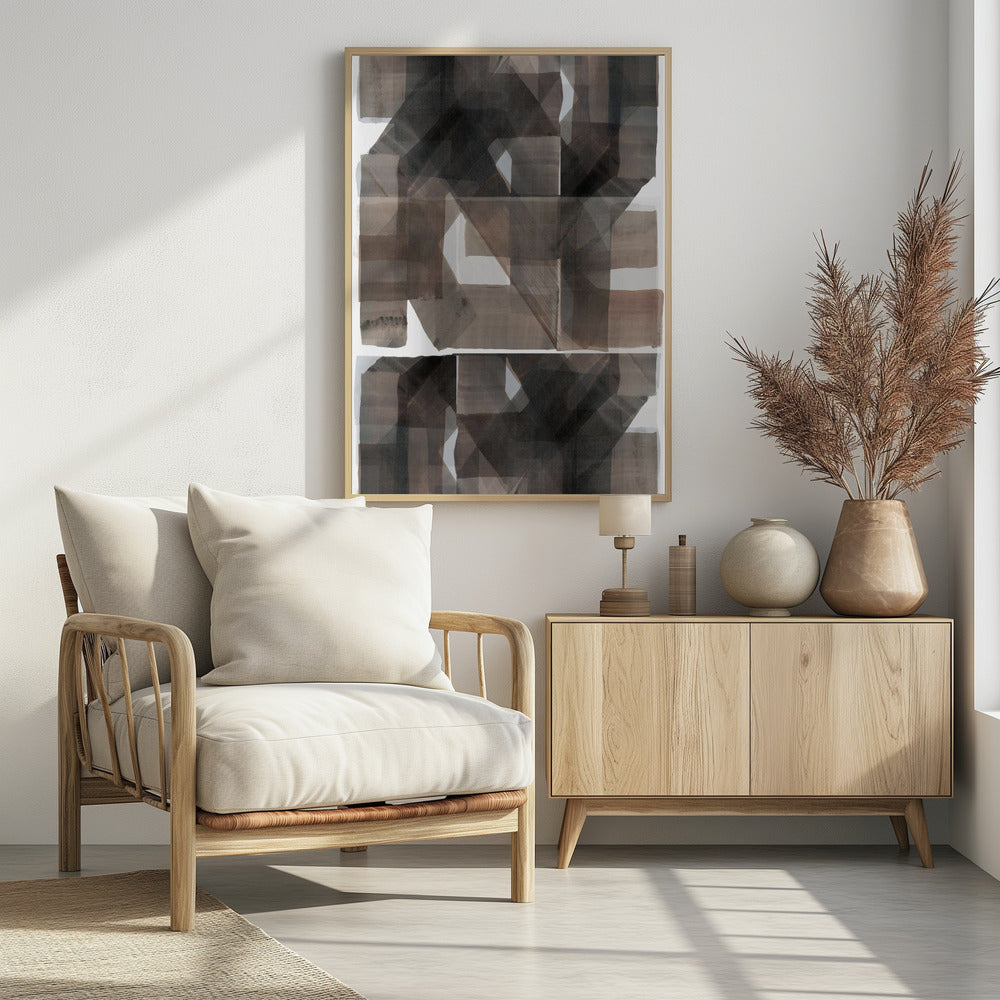Abstract Dark Hammered 1 | Poster