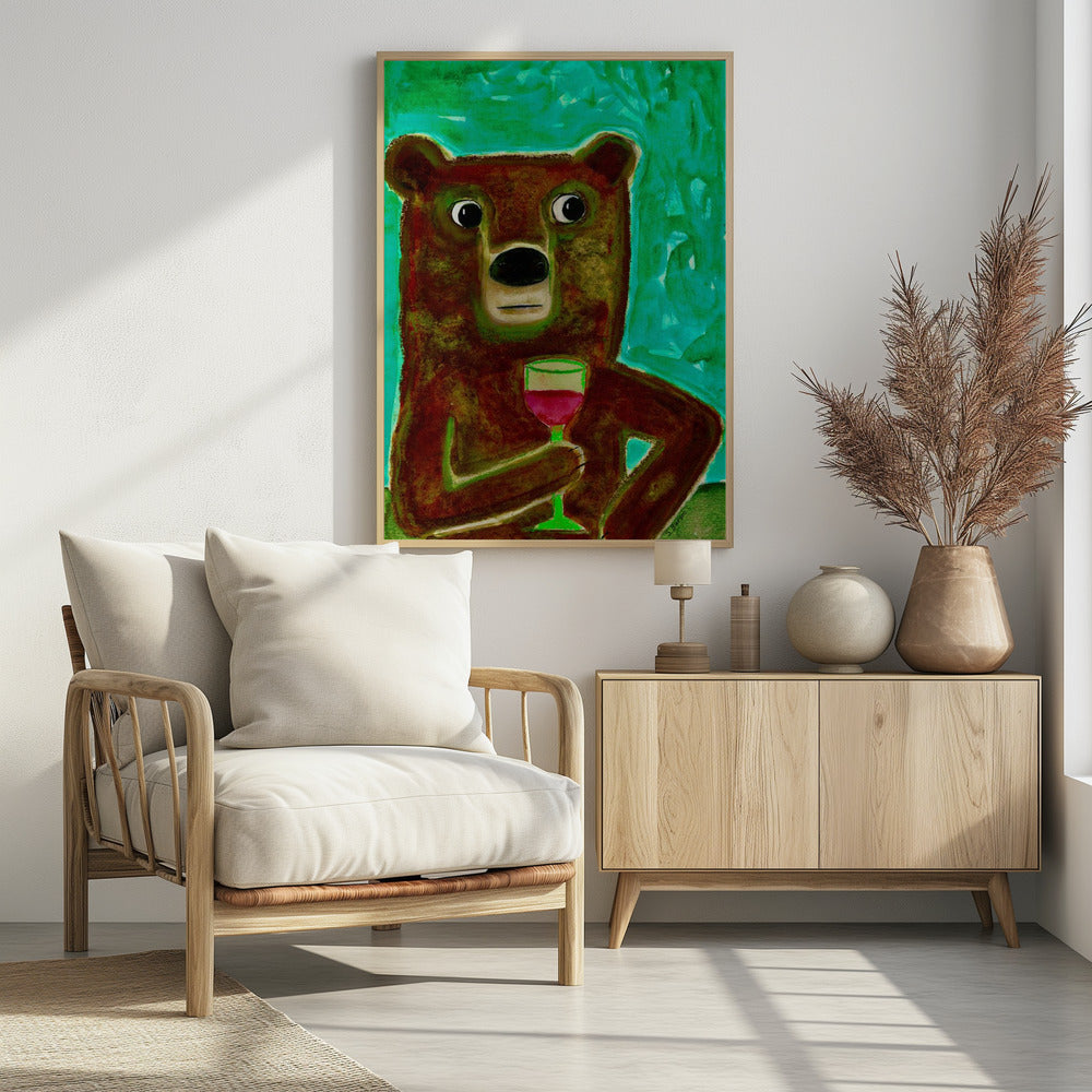 Herr Bär an der Bar | Poster