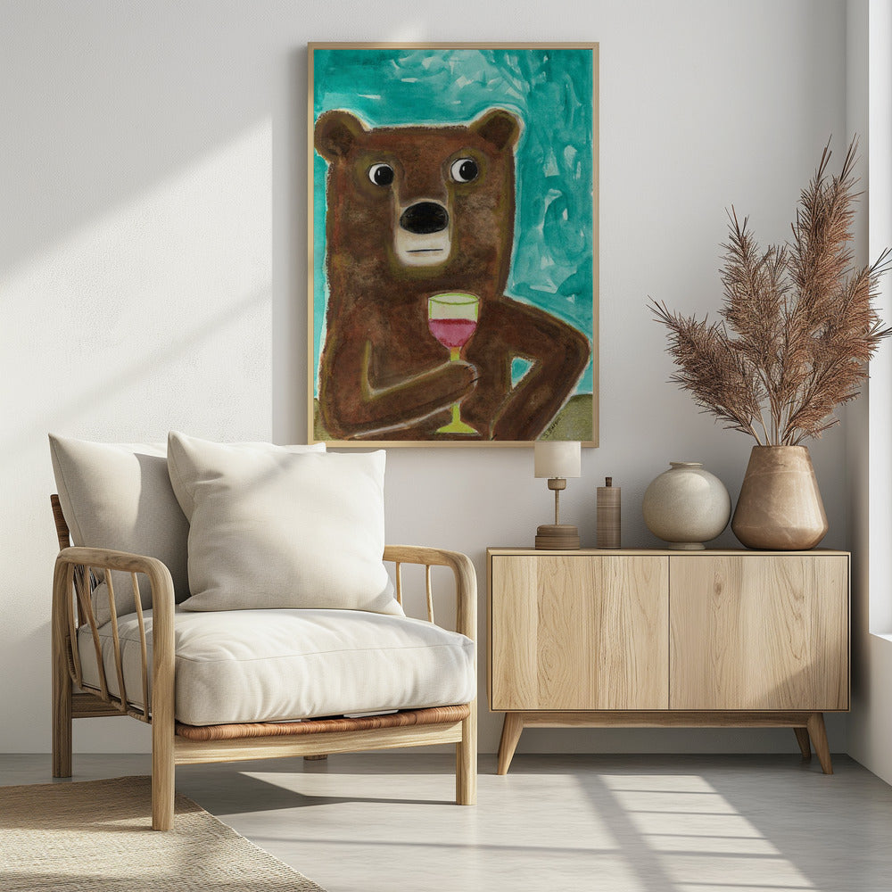 Herr Bär an der Bar | Poster