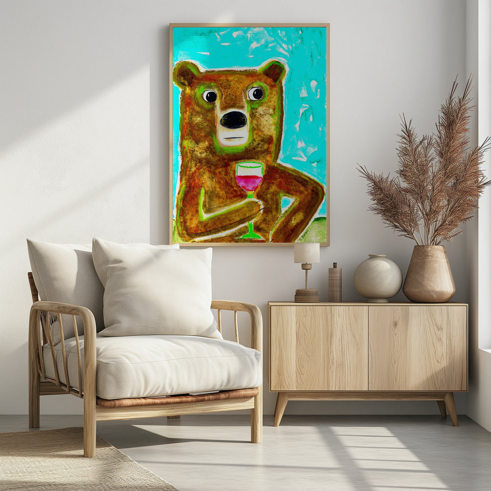Herr Bär an der Bar | Poster