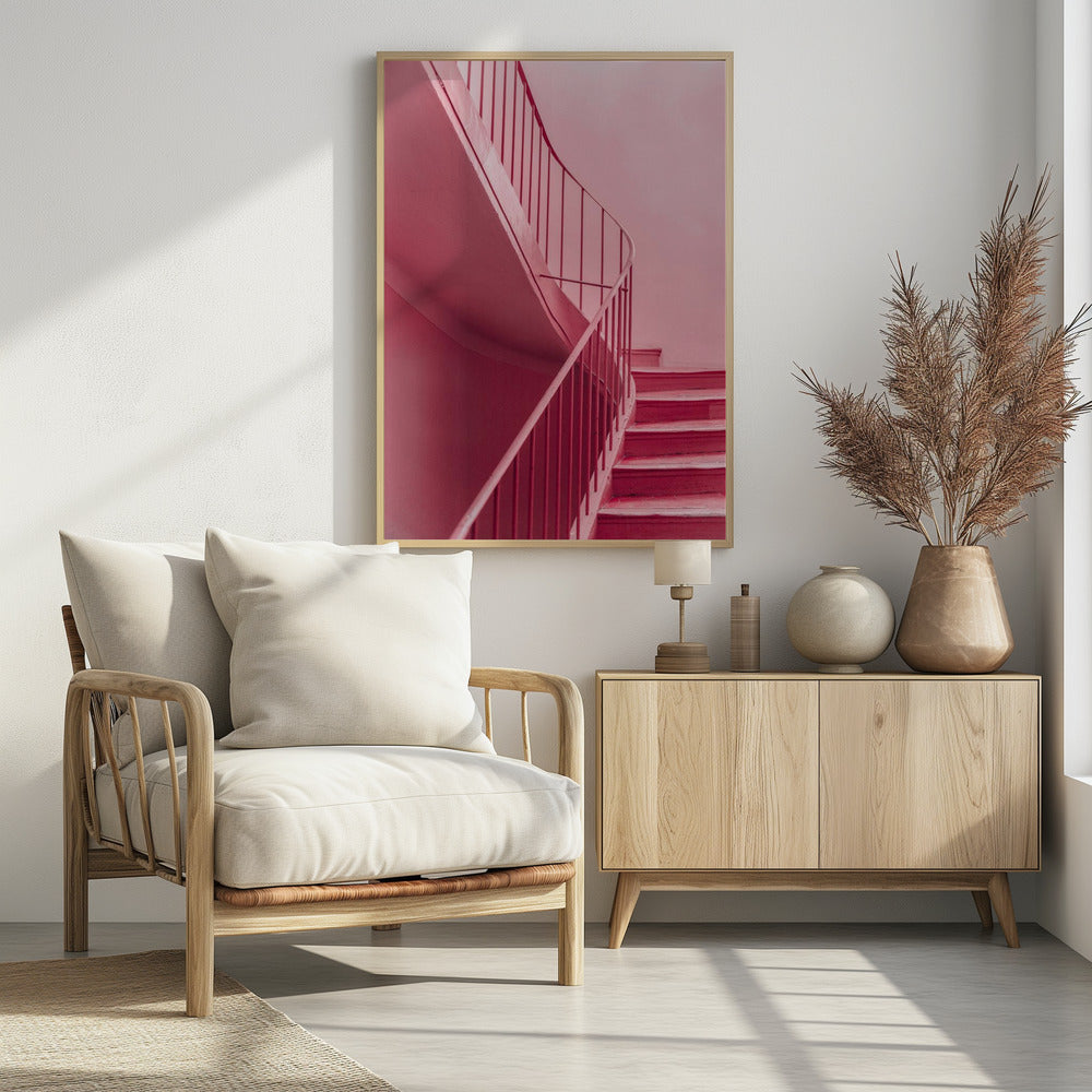 Pflaumentreppe | Architektonischer Minimalismus | Poster
