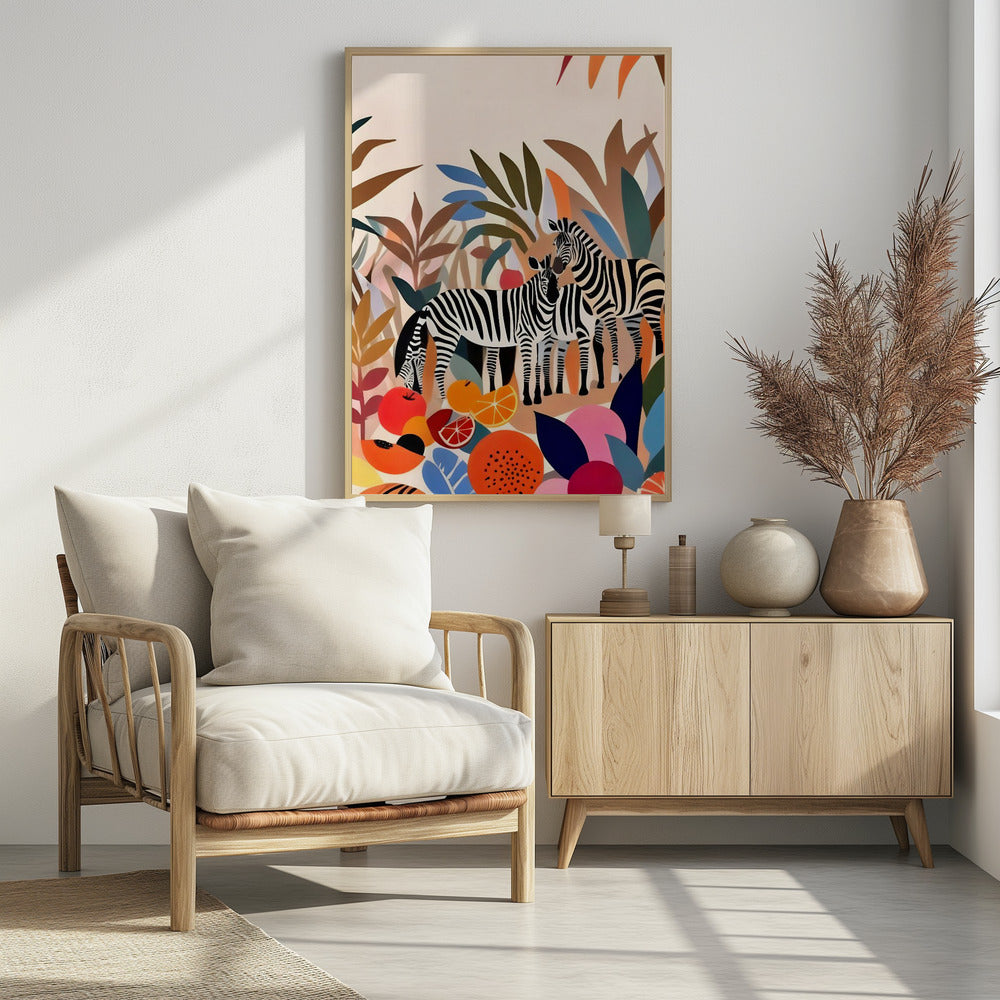 Three Zebras | Poster