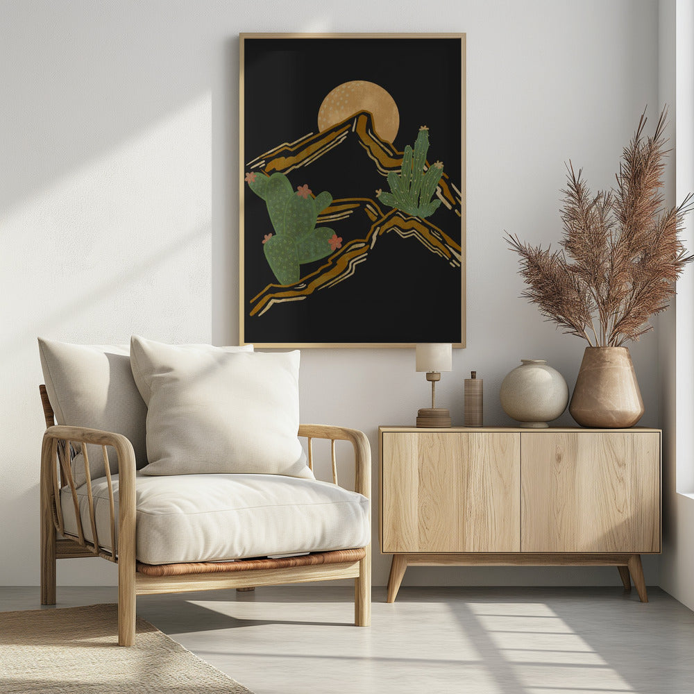 Rocky Mountain und Kaktus | Poster