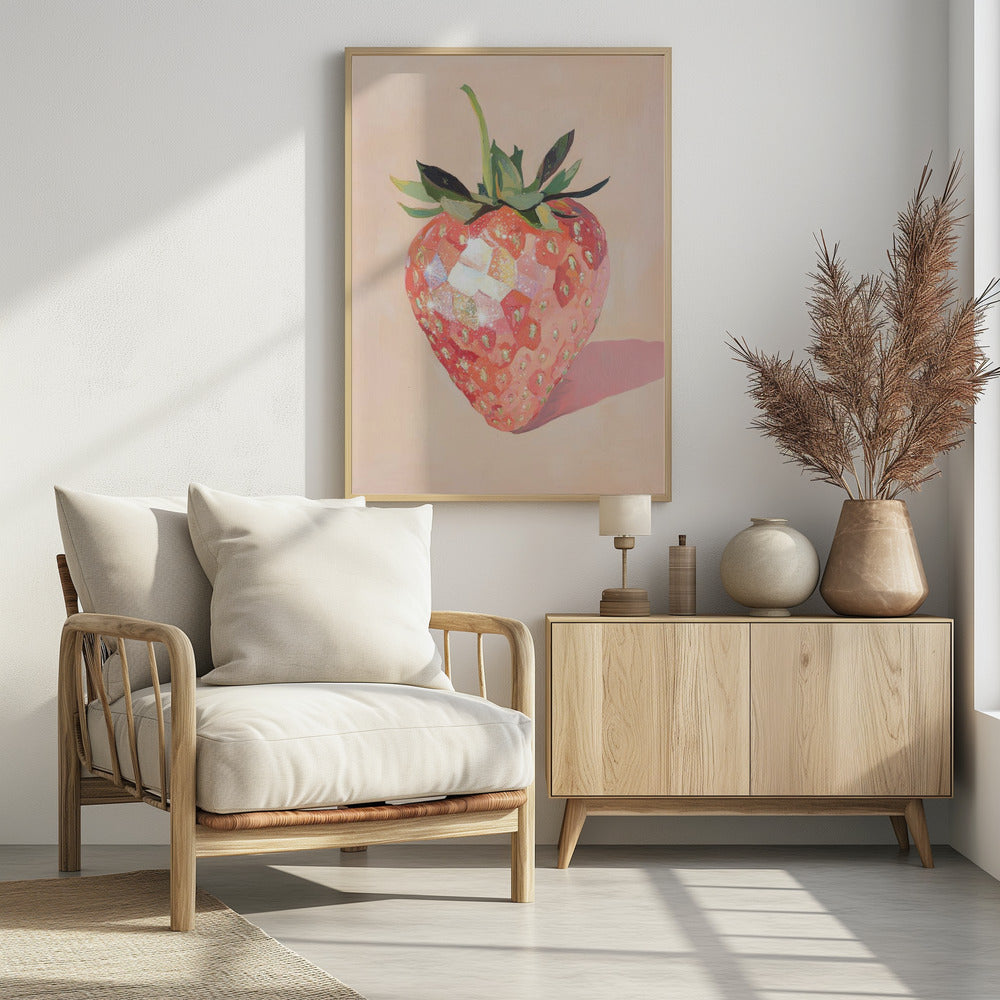 Glitzernde Erdbeere | Poster