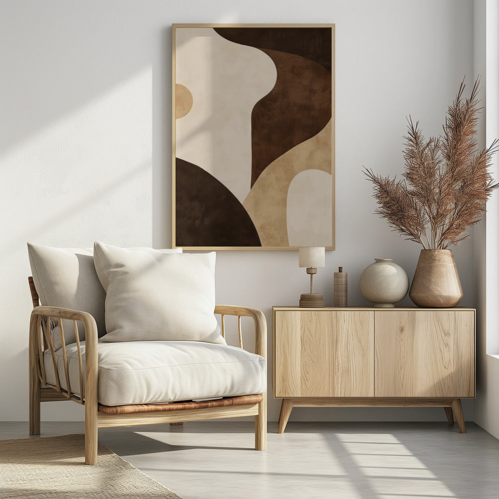 Brauntöne Geometrisch 2 | Poster