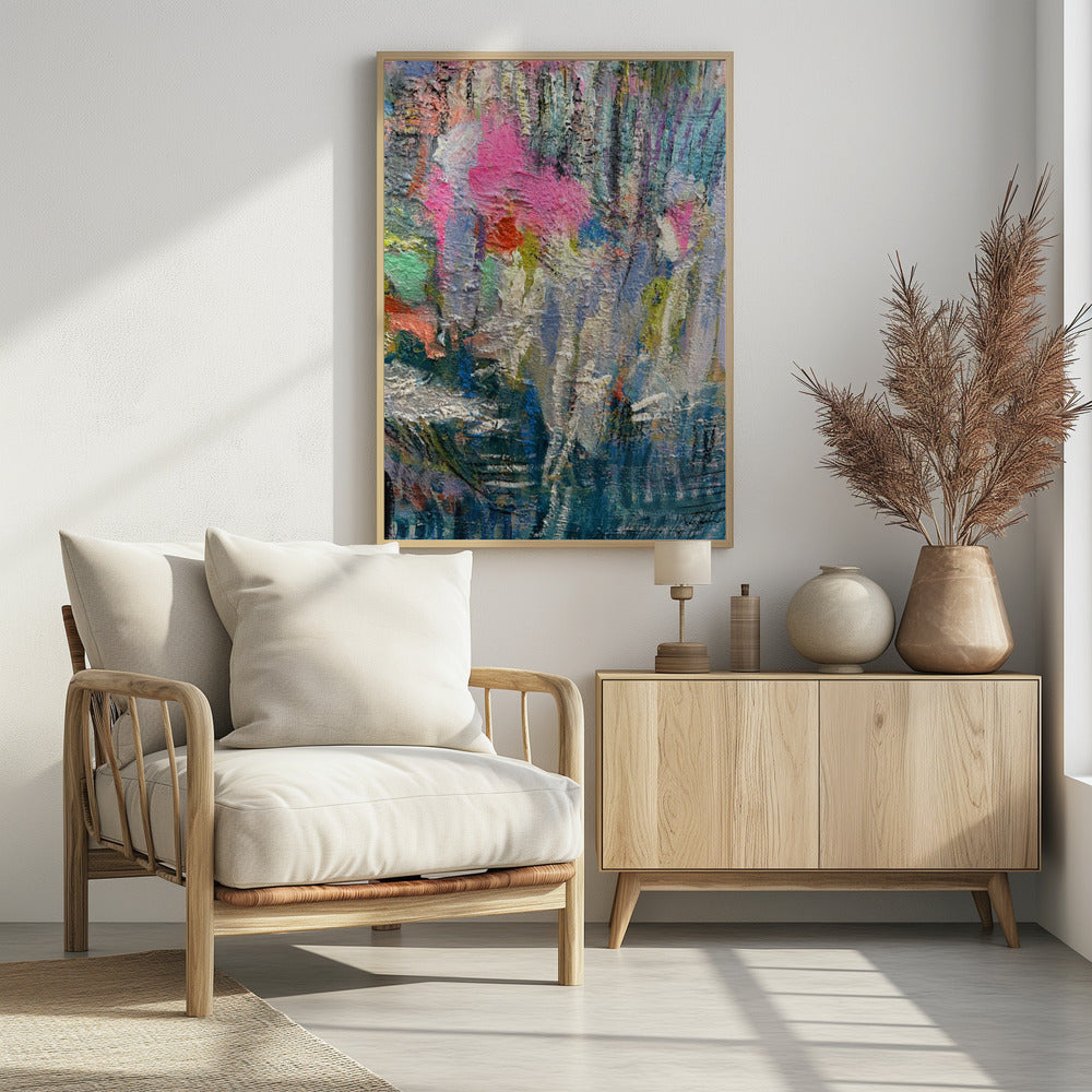Expressionistisches buntes abstraktes Poster