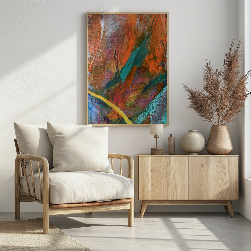 Lebendiges expressionistisches Orange | Poster