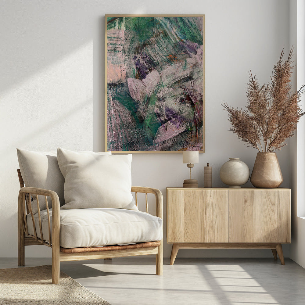 Textured Green Geode | Poster