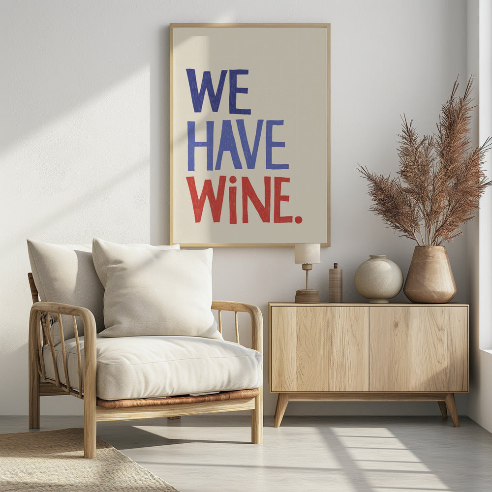 Typografietext „Wir haben Wein“ | Poster