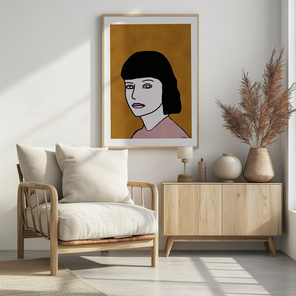 Dame schaut | Poster