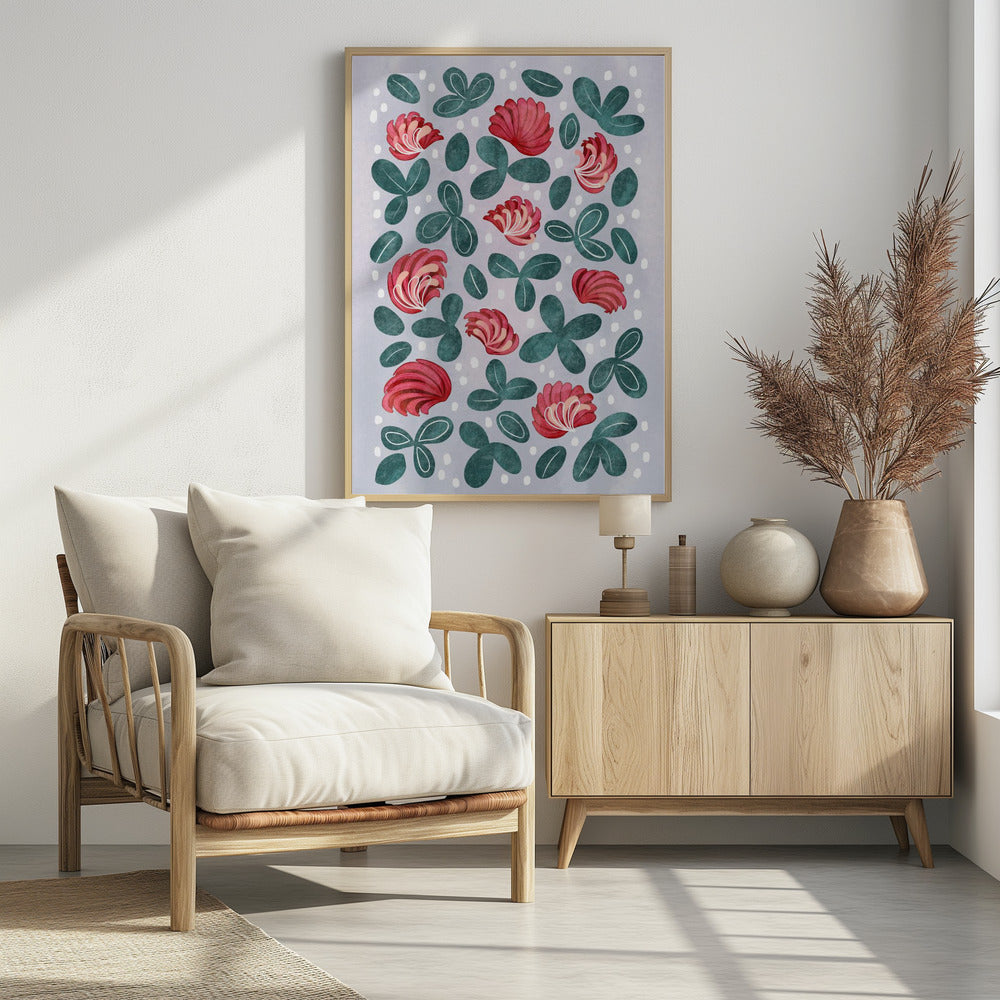 Rote Blumen III | Poster