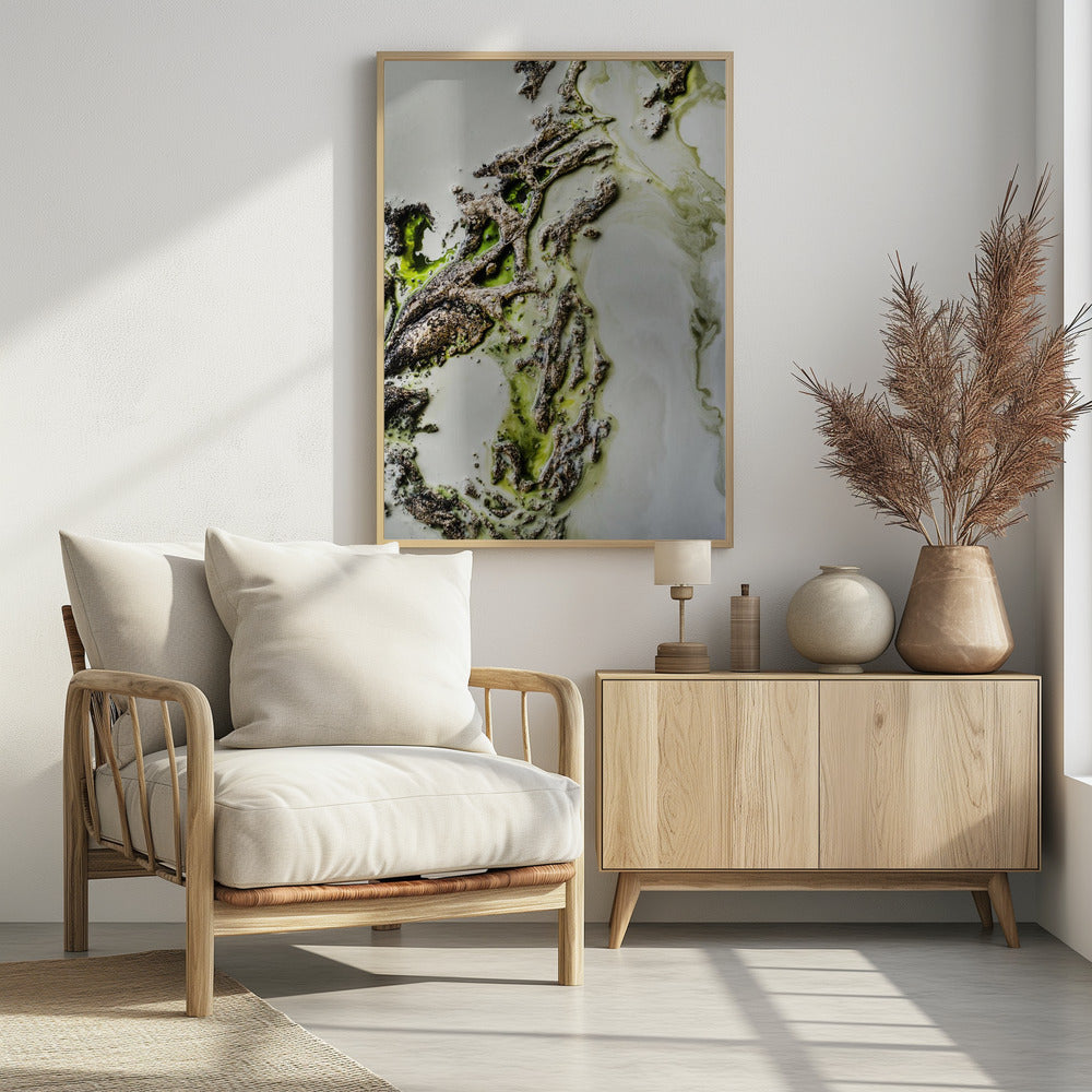 Zeitgenössische Kunst – Olive Enigma – Grüner Akzent | Poster